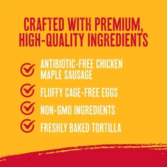 Red's Frozen Chicken Maple Sausage Egg Cheese Breakfast Burrito - 4.5oz image {4}