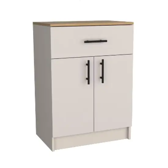 Depot E-Shop Pantry Organizer Cabinet 33" H, One Drawer, Two Interior Shelves, Two Doors image {4}