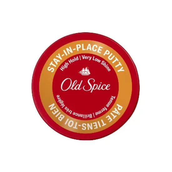 Old Spice Stay-In-Place Hair Styling Putty High Hold with Very Low Shine - Trial Size - 2.22oz image {7}