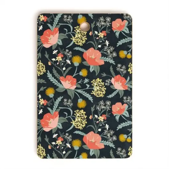 Heather Dutton Poppy Meadow Midnight Cutting Board - Deny Designs image {3}