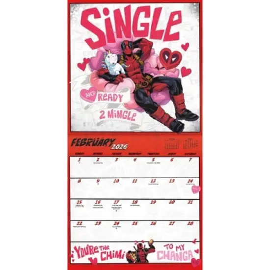 Marvel 2026 Deadpool 12"x12" Wall Calendar image {2}