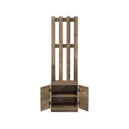 Sanuye Hall Tree Weathered Oak - Acme Furniture image {2}
