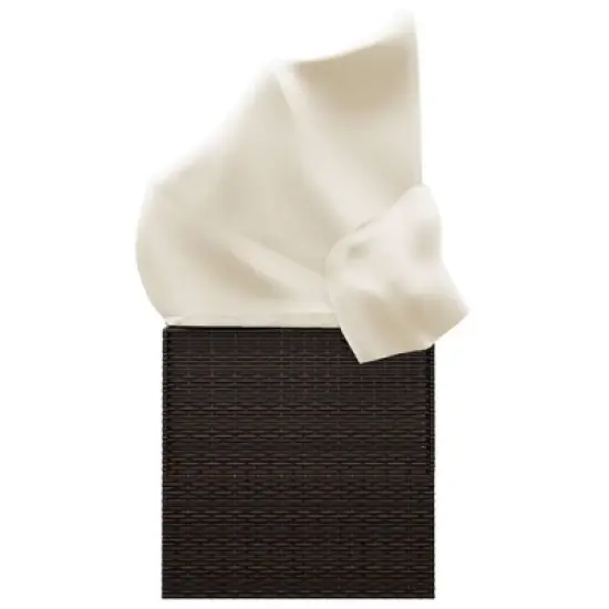 vidaXL Patio Lounge Bed with Roof & Cushions - Poly Rattan Outdoor Furniture, Adjustable Recliner, Brown/Cream White image {3}