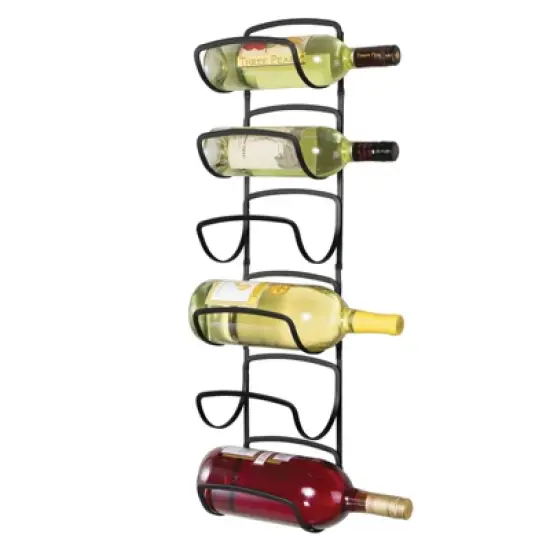 mDesign Modern Decorative Metal Wine Bottle Storage Organizer Rack image {7}