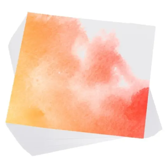 Unique Bargains Pure Cotton Water Coloring Paint Papers 100 Pcs White image {18}