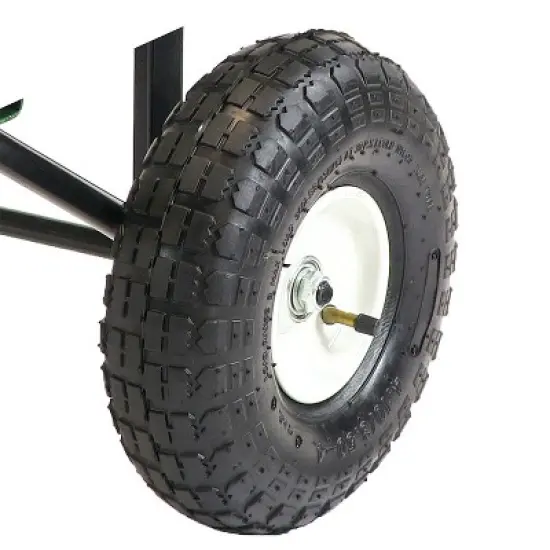 Sunnydaze Outdoor Lawn and Garden Heavy-Duty Steel Utility Cart with Removable Sides and Weather-Resistant Polyester Liner image {4}