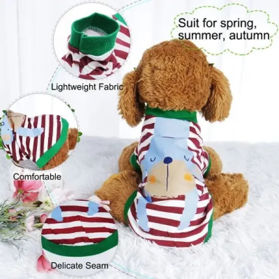 Unique Bargains Cute Monkey Pattern Cotton Pet Dog T-Shirt Small Size image {2}