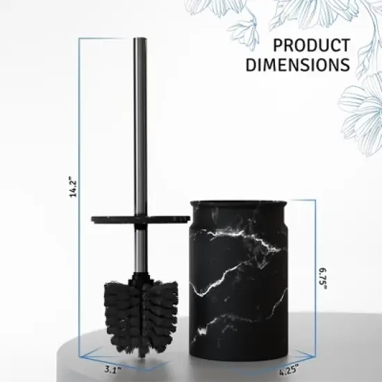 Creative Scents Toilet Brush and Holder Set (Marble Look) image {3}