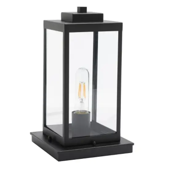 Rinnah 7" Outdoor Table Lamp - PLT7037 - Black - Safavieh image {4}