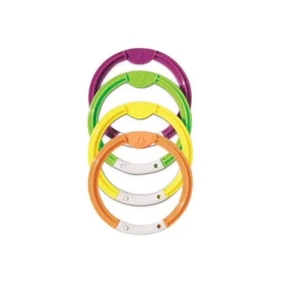 Swim Central 4ct Swimming Pool Dive Rings 6.25" - Vibrantly Colored image {1}