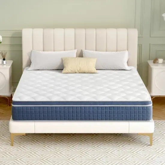 Twolike 12 Inch Hybrid Spring & Foam Mattress, Individual Coil System for Perfect Support and Motion Isolation image {4}