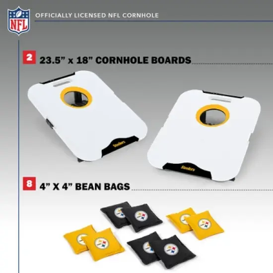 NFL Pittsburgh Steelers All-Weather Travel Cornhole Set image {1}