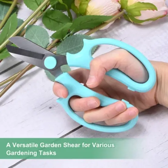 Unique Bargains Stainless Steel Garden Comfortable Grip Pruning Shears image {4}