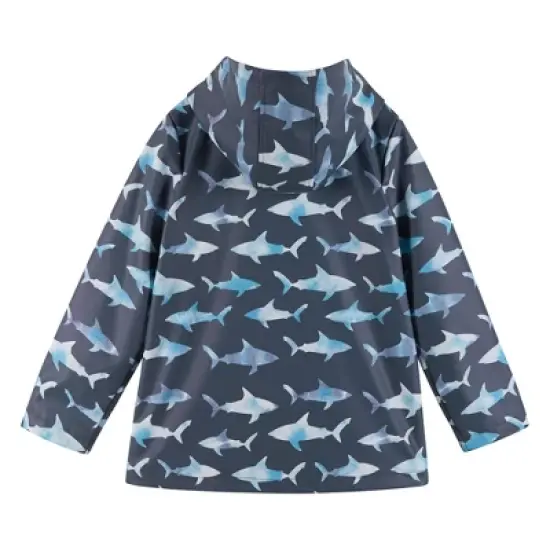 Andy & Evan  Toddler  Boys Navy Shark Raincoat image {1}