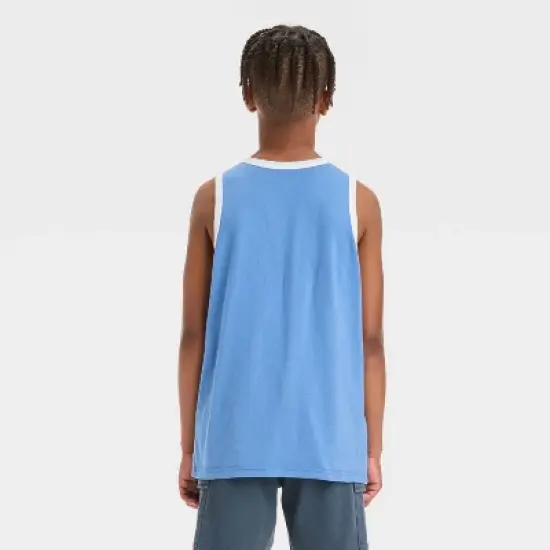 Boys' Jaws Graphic Tank Top - Blue image {2}