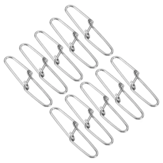 Unique Bargains Stainless Steel Quick Lock Design Fishing Swivels and Snaps 100 Pcs image {5}