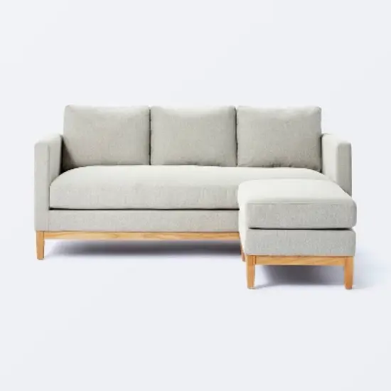 Woodland Hills Wood Base Sofa Light Gray - Threshold&trade; designed with Studio McGee image {8}