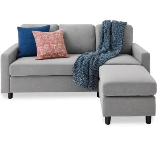 Best Choice Products Upholstered Sectional Sofa Couch w/ Chaise Lounge, 3-Seat Design, Ottoman Bench image {11}