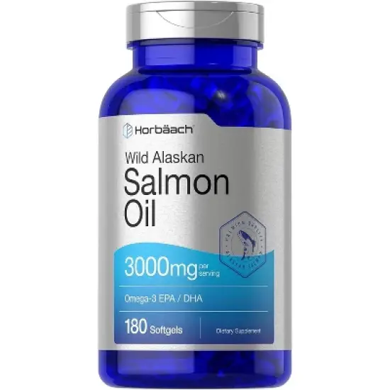 Horbaach Wild Alaskan Salmon Fish Oil 3000mg | 180 Softgels image {2}