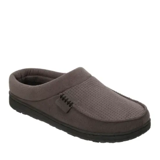 Dearfoams Men's Brendan Perforated Microsuede Moccasin Toe Clog image {8}