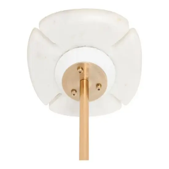 Inmod Linden Marble Side Table Gold/White image {2}