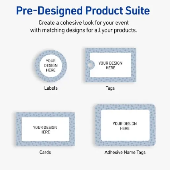 Avery Square Labels, Polka Dots Design, 2" x 2", 120ct image {6}