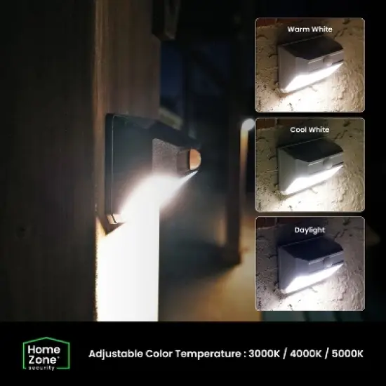 Home Zone Security&reg; Mesh-Linkable Solar SMD LED Security Wall Light, 800 Lumens, 4 Pack in Black image {3}