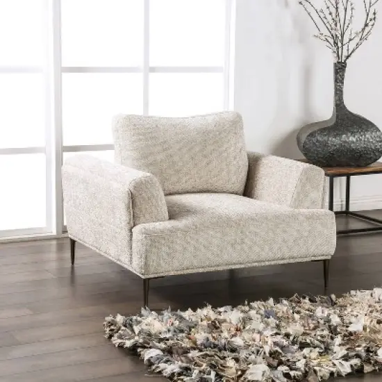 HOMES: Inside + Out Tubera Arm Chair Chenille T Seat Cushion Recliner with Extendable Back image {14}