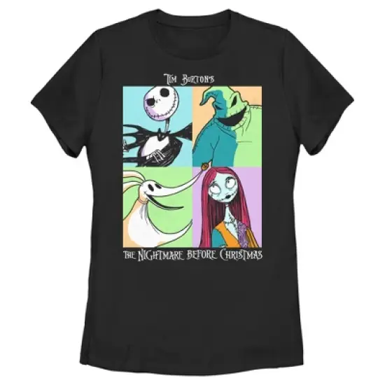 Women's The Nightmare Before Christmas Group Character Portraits T-Shirt image {3}