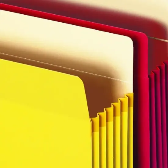 Smead File Pocket, Straight-Cut Tab, 5-1/4" Expansion, Letter Size, Assorted Colors, 5 per Pack (73836) image {7}