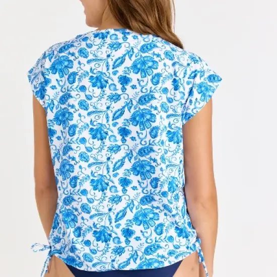 Calypsa Womens Daphne Loose Fit Swim Top image {2}