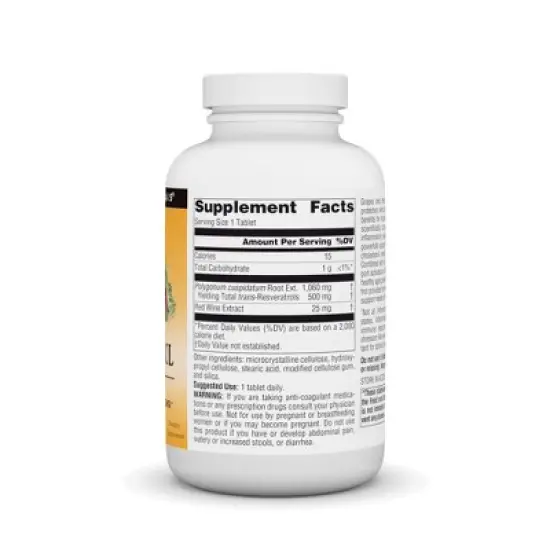 Resveratrol 500 500 mg by Source Naturals, Inc.  -  120 Tablet image {1}