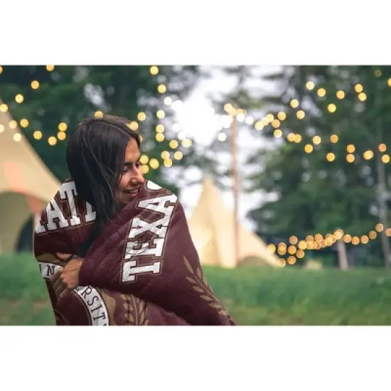 NCAA Texas State Bobcats Crest Ultra Soft Blanket image {1}