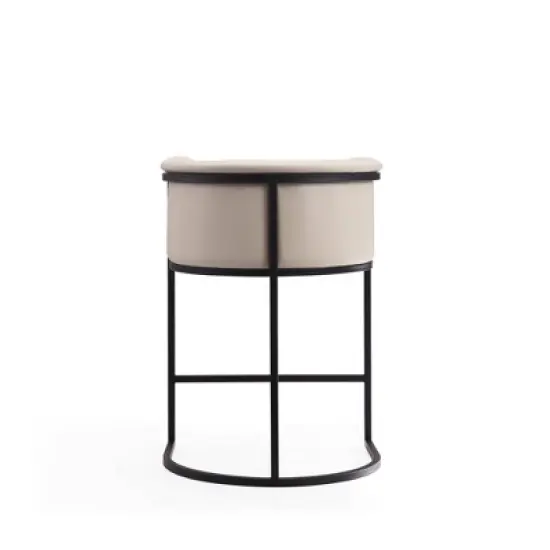 Set of 2 Cosmopolitan Upholstered Metal Counter Height Barstools - Manhattan Comfort image {6}
