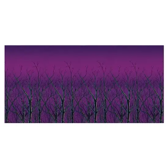 Beistle Forest Backdrop - 4 ft x 30 ft - Purple image {1}