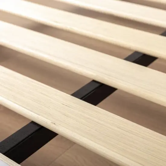 Suzanne Platform Bed with Headboard Black - Zinus image {4}