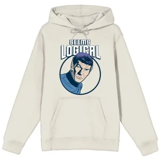 Star Trek The Original Series Captain Spock "Logical" Men's Sand Graphic Hoodie image {3}