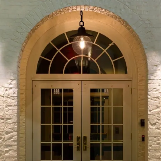 Globe Glass/Metal Outdoor Pendant Lamp Rusty - LNC image {2}