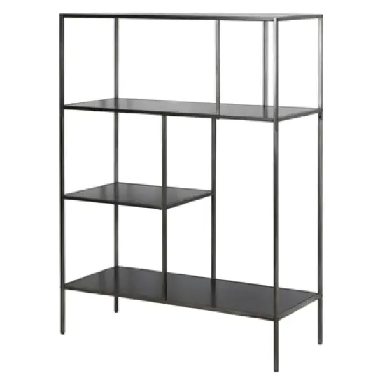 48" Tall Gunmetal Gray Bookcase - Henn&Hart image {4}