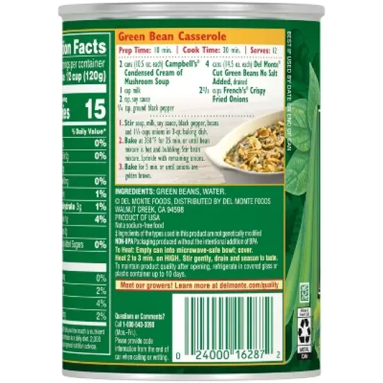 Del Monte Fresh Cut Green Beans - 14.5oz image {3}