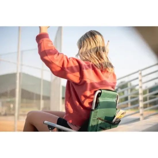 Stansport Folding Stadium Seat With Arms Green/Tan image {10}