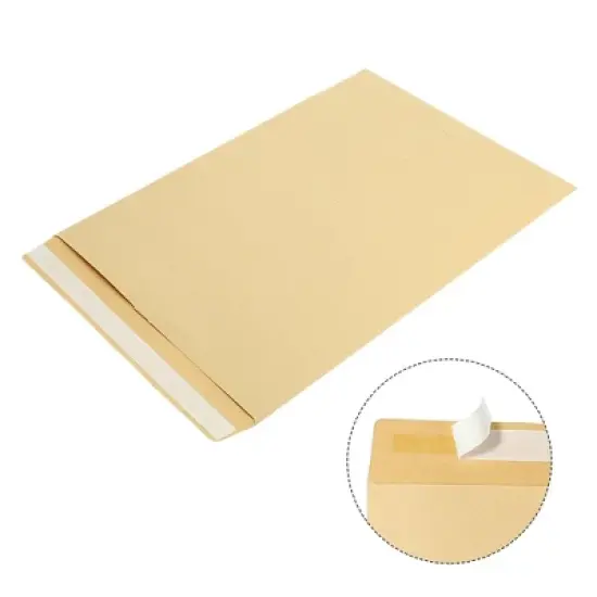 Unique Bargains Office Garden Coin Envelope Self-Adhesive Small Item Stamp Storage Packet Yellow 25 Pcs image {3}