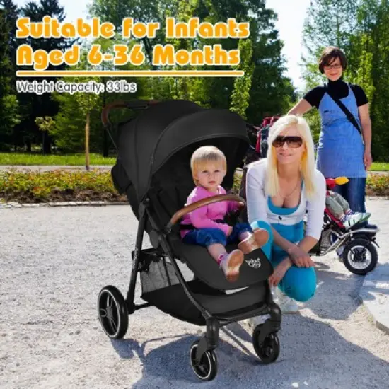 Infans High Landscape Baby Stroller Pushchair w/ Expandable & Footmuff Canopy image {1}