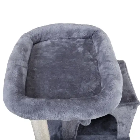Multipet Double-layer cat Tree with cat house and ladder image {4}