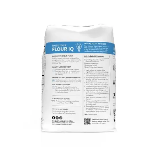 King Arthur Organic Unbleached Bread Flour - 5lbs image {2}