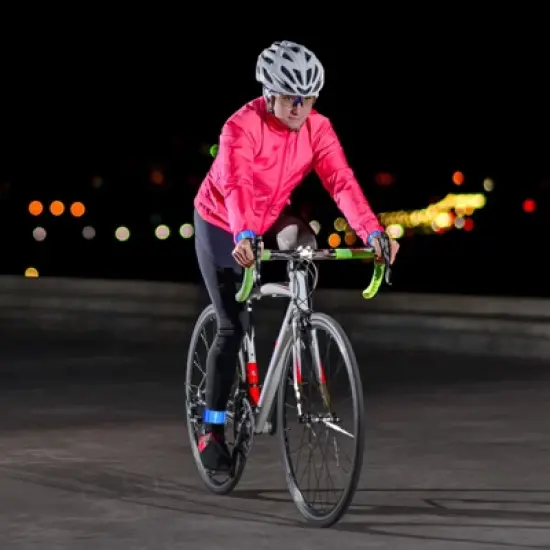 Unique Bargains High Visibility Reflective Arm Wrist Ankle Bands for Night Running 6 Pcs image {5}