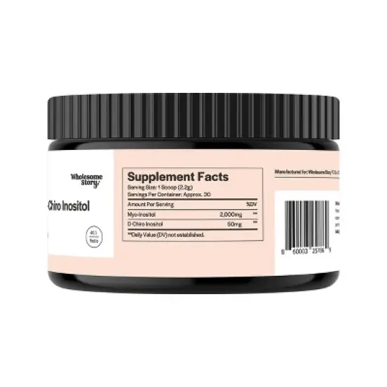 Wholesome Story Myo & D-Chiro Inositol Powder, Supports Healthy Hormone Levels, Menstrual Cycles & Ovarian Health image {2}