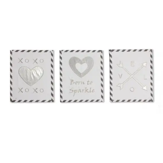 Bacati - Love Design/Print Gray/Silver 10 pc Crib Bedding Set with Long Rail Guard Cover image {10}