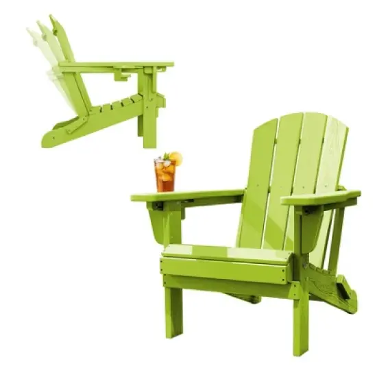 Hyleory Adjustable HDPE Adirondack Chair with Ergonomic Backrest image {16}