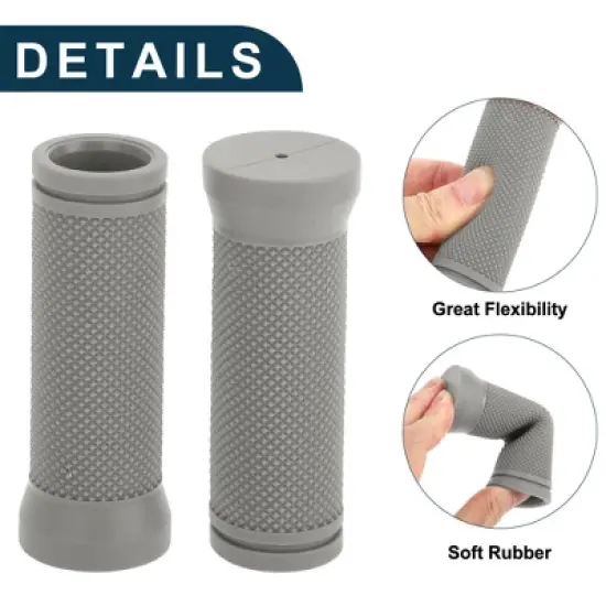 Unique Bargains Bike Handlebar Grips Covers 3.54" Gray 1 Pair image {2}